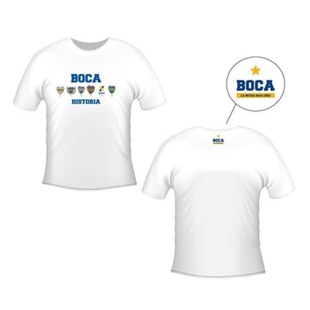 Boca Juniors CABJTH1WM Historias Logos White M